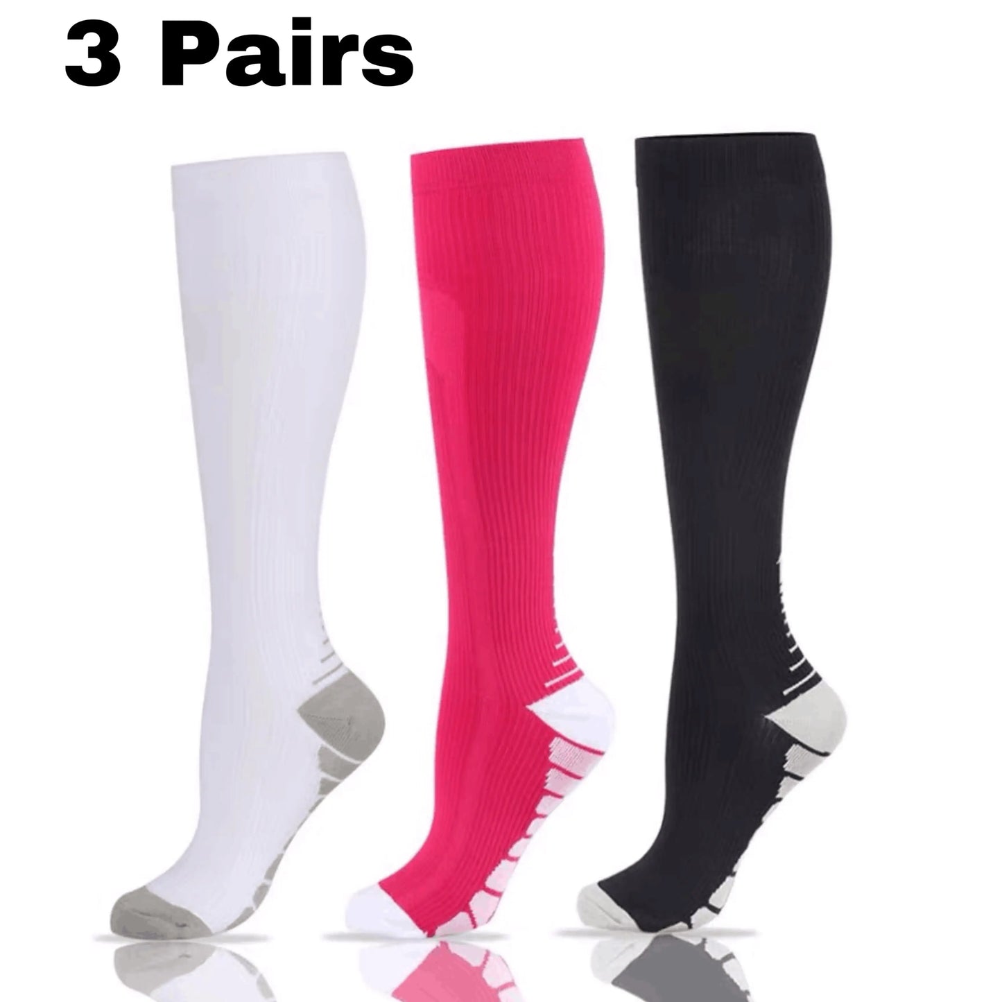 Premium 3er Paar Kompressionssocken