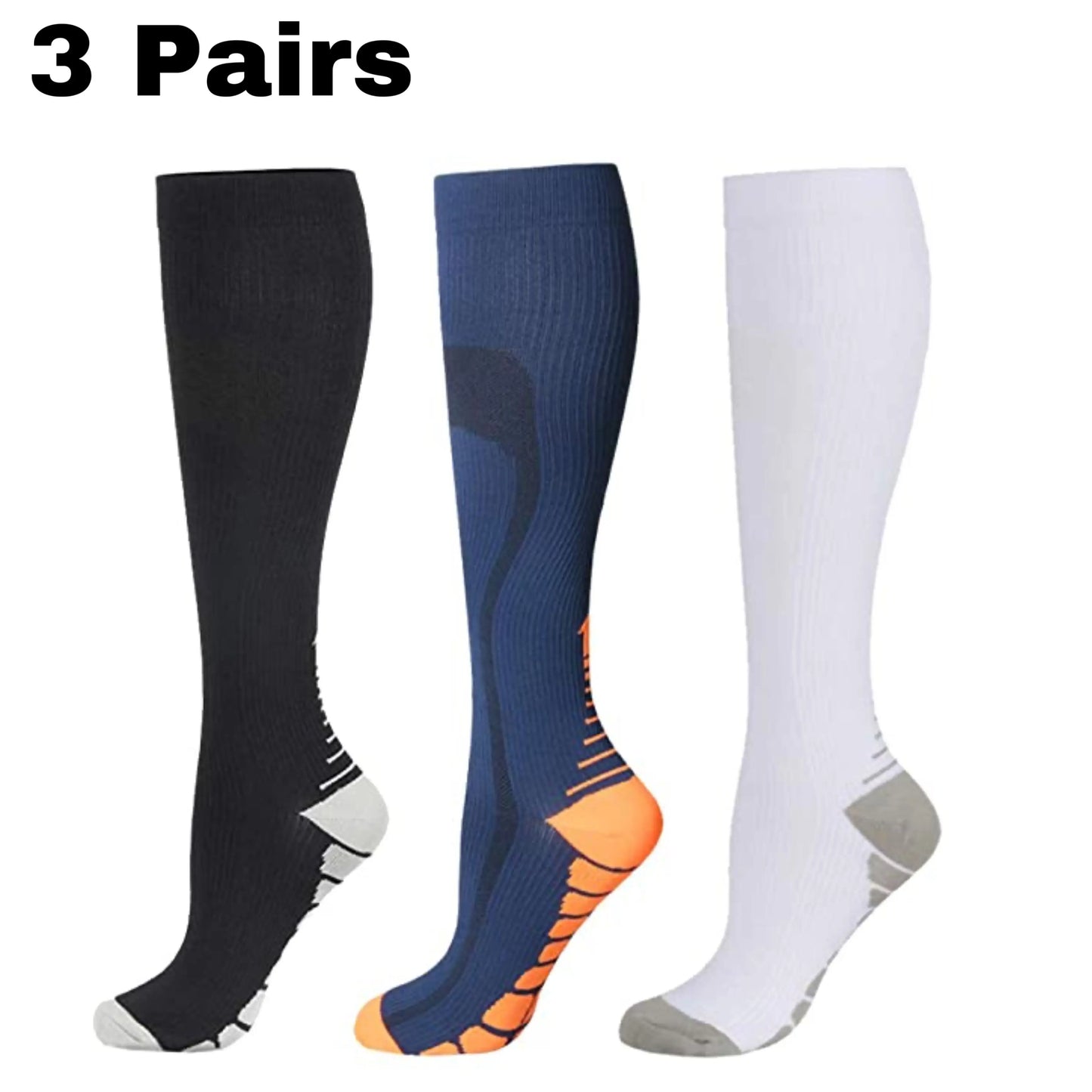 Premium 3er Paar Kompressionssocken