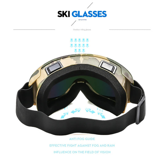 Ski- & Snowboardbrille mit Verspiegelter Linse UV & Blend­schutz für Wintersport